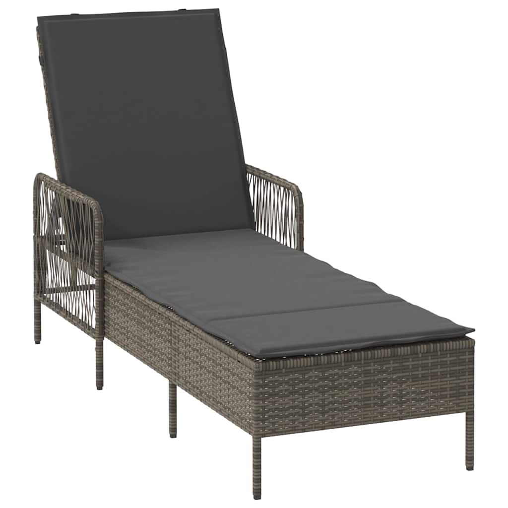Espreguiçadeira 2-pessoa 2 pcs Cinzeto 35 x 35 x 32cm vime PE