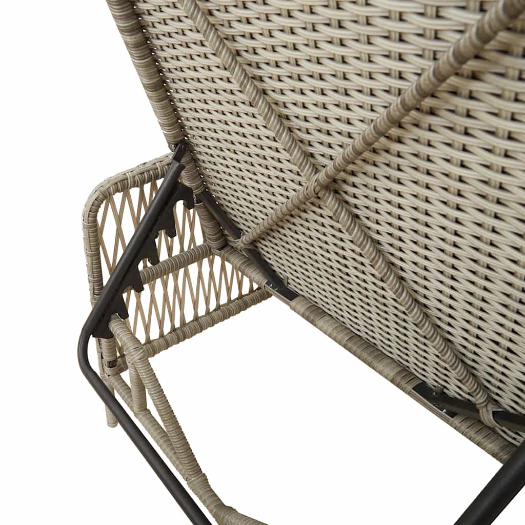 Espreguiçadeira 2 pcs Cinzento-claro 35 x 35 x 32cm vime PE