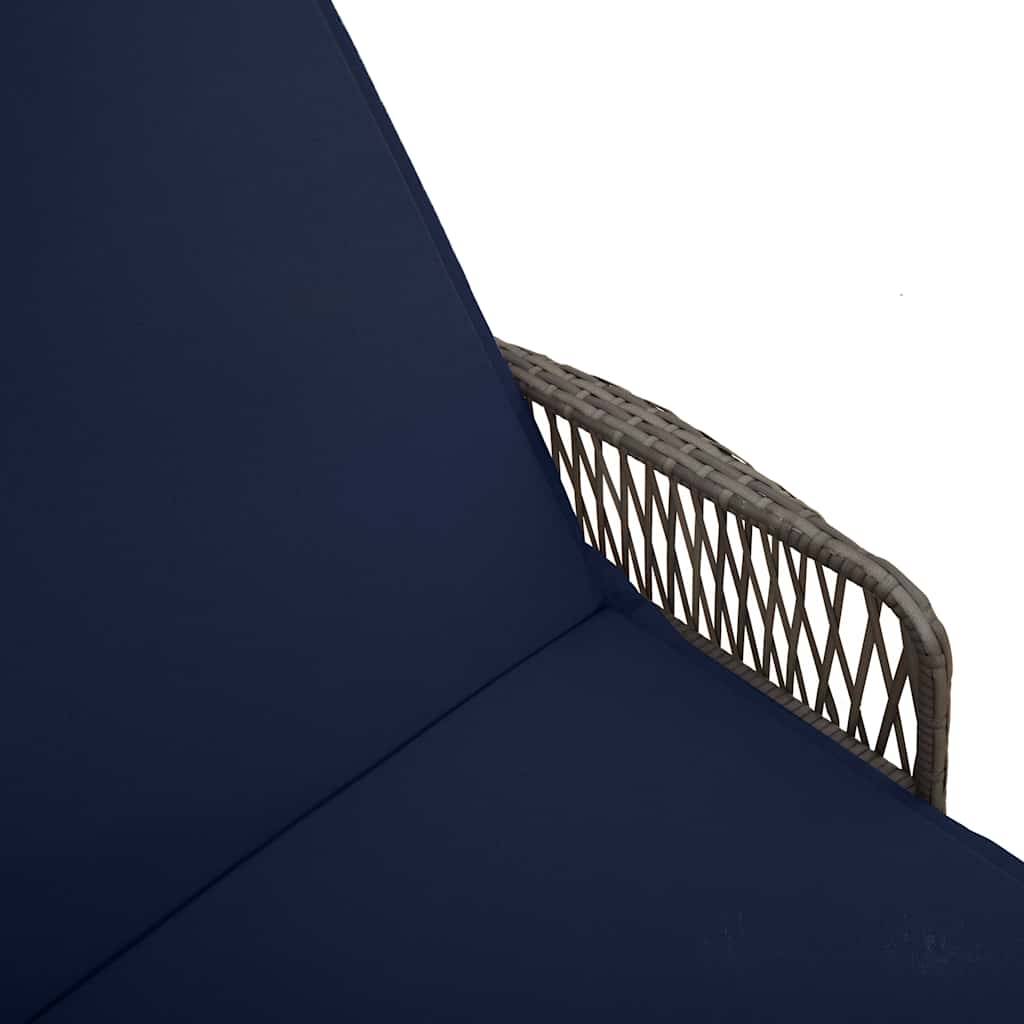 Espreguiçadeira 2-pessoa 2 pcs Cinzeto 35 x 35 x 32cm vime PE
