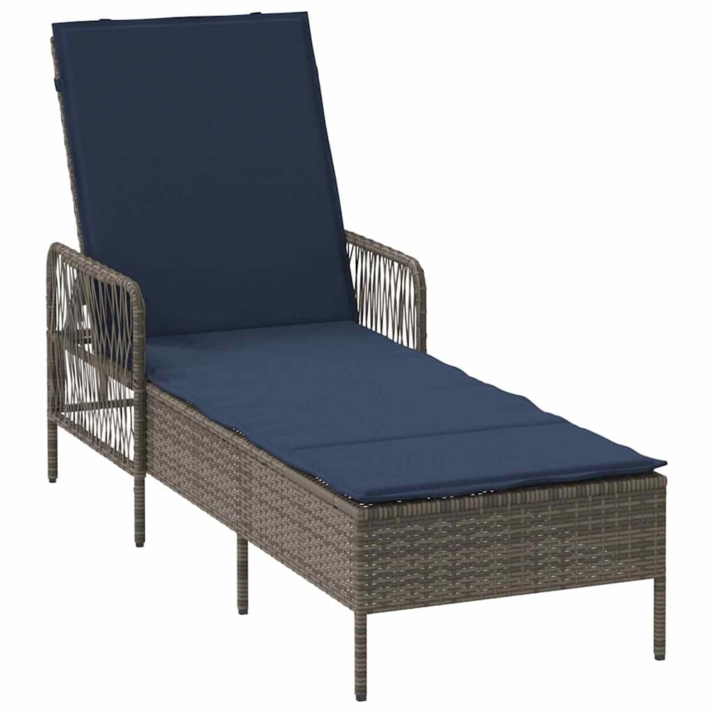 Espreguiçadeira 2-pessoa 2 pcs Cinzeto 35 x 35 x 32cm vime PE