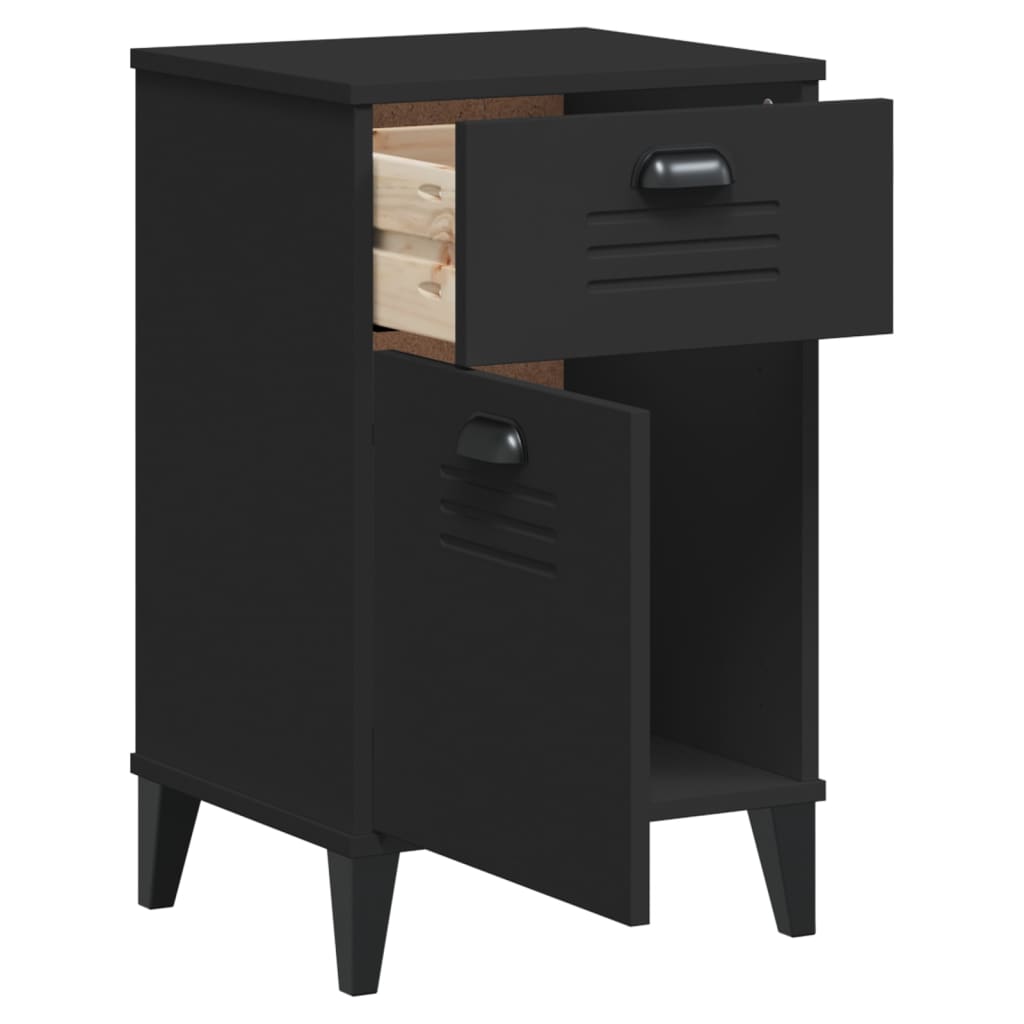 Mesa de cabeceira VIKEN derivados de madeira preto