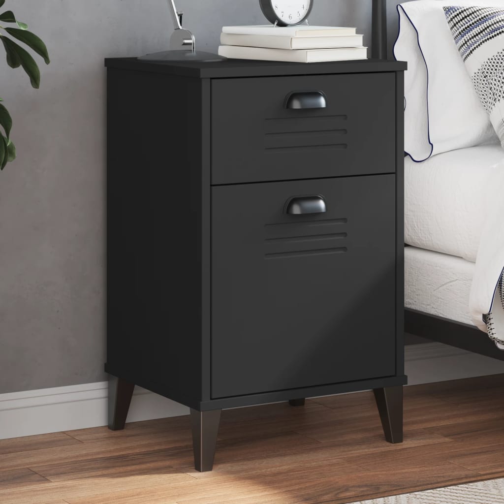 Mesa de cabeceira VIKEN derivados de madeira preto