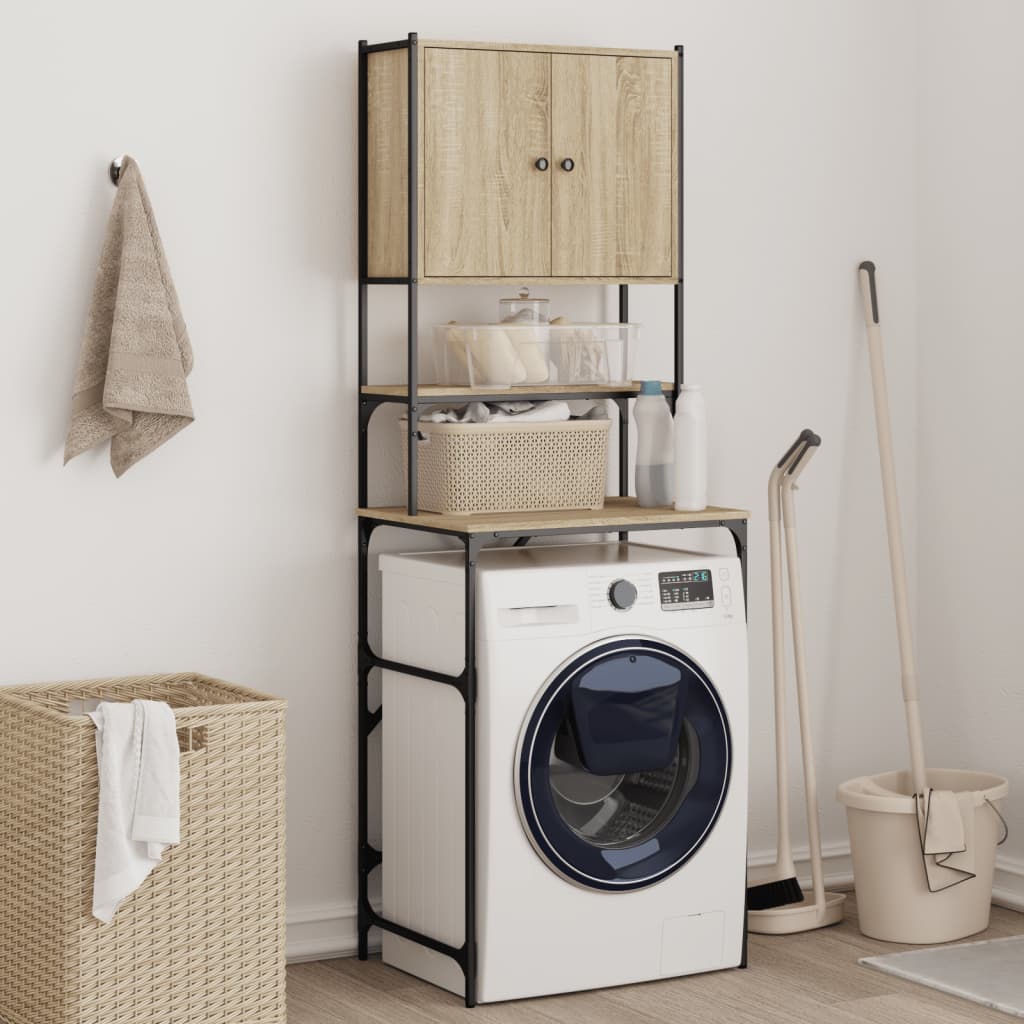 Armário máquina lavar roupa 68x48,5x194 cm carvalho sonoma
