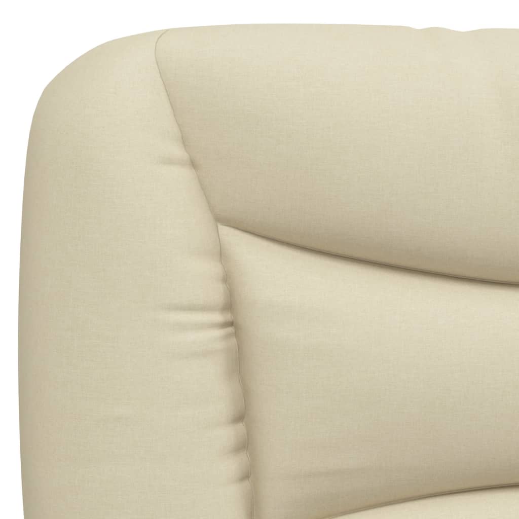 Estrutura de cama sem colchão Hvar 90x190 cm tecido creme