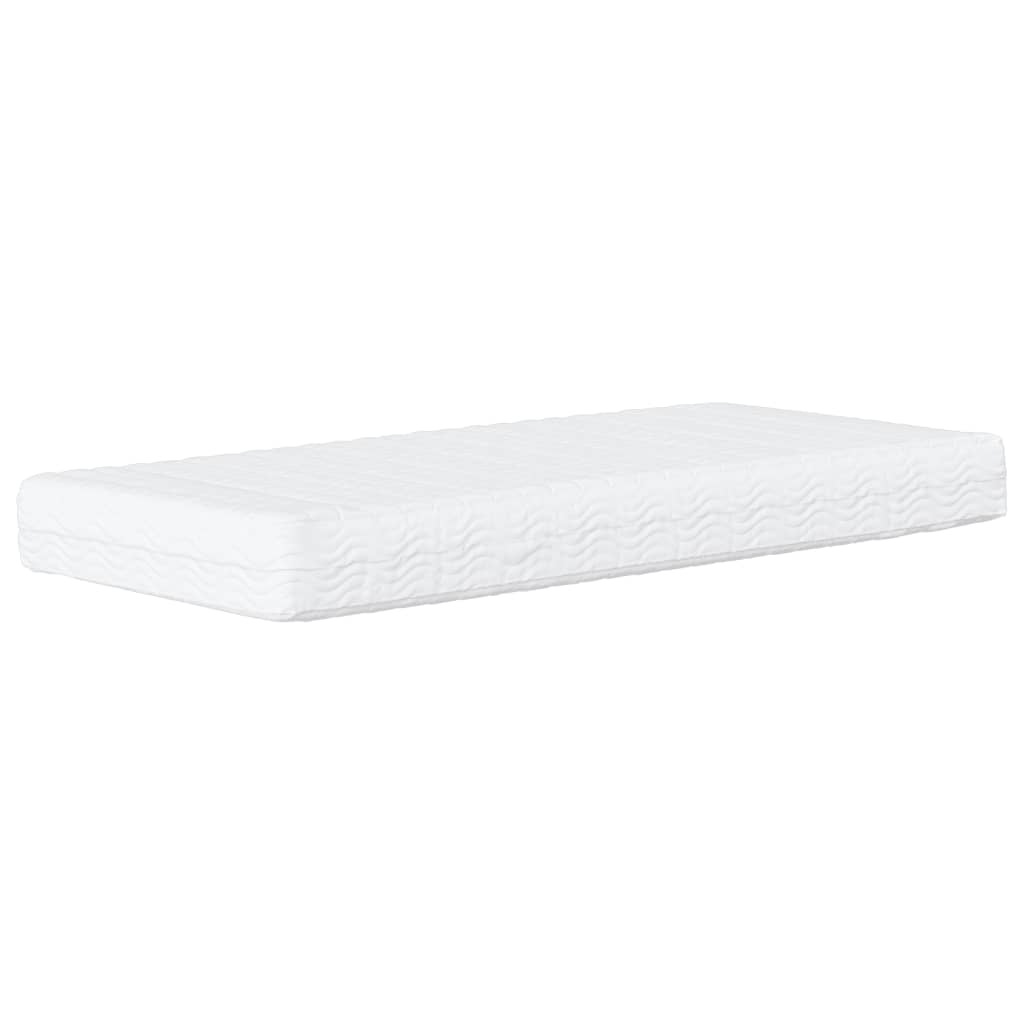 Cama com colchão Dover 90x190 cm couro artificial cinzento