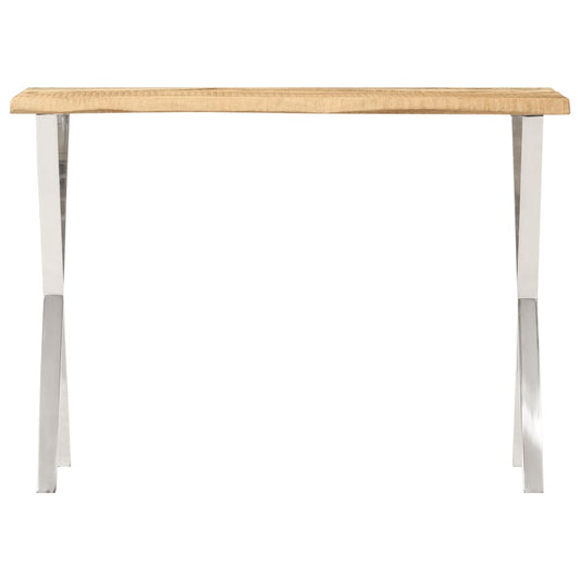 Mesa consola c/ borda viva 105x33x76cm madeira mangueira maciça