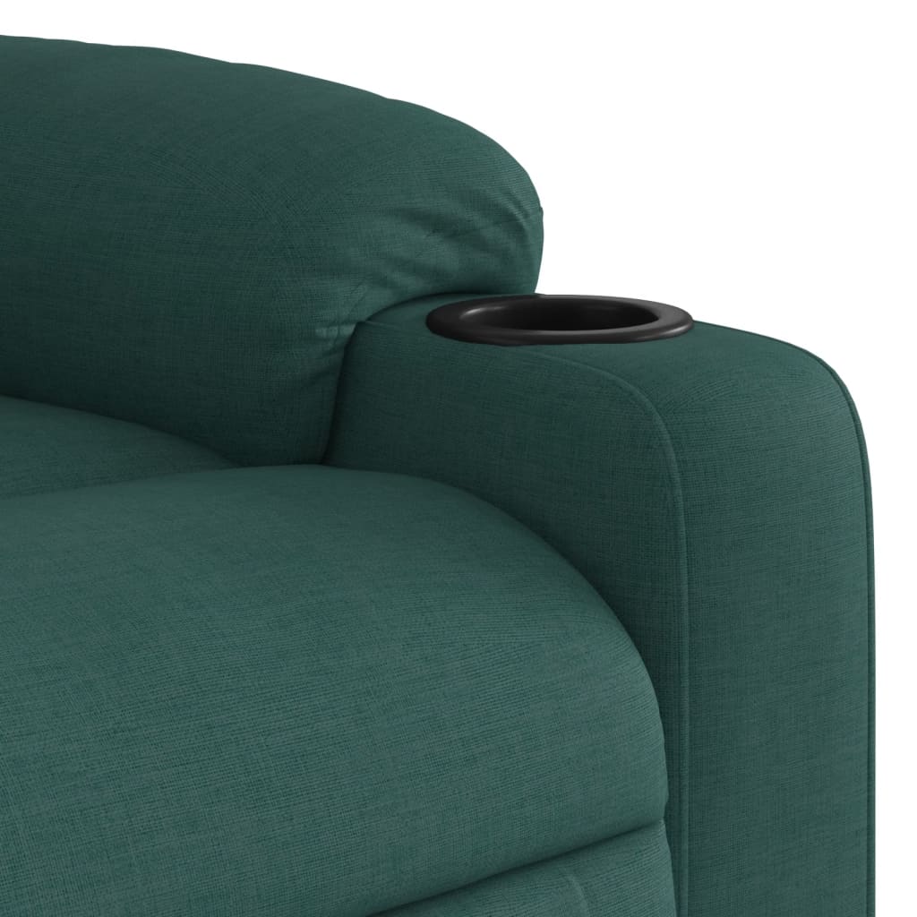 Poltrona reclinável tecido verde-escuro