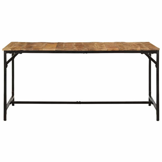 Mesa de jantar 160x80x75 cm madeira de mangueira maciça áspera