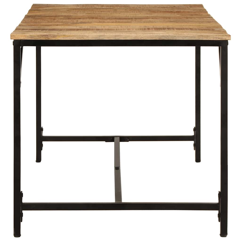 Mesa de jantar 160x80x75 cm madeira de mangueira maciça áspera