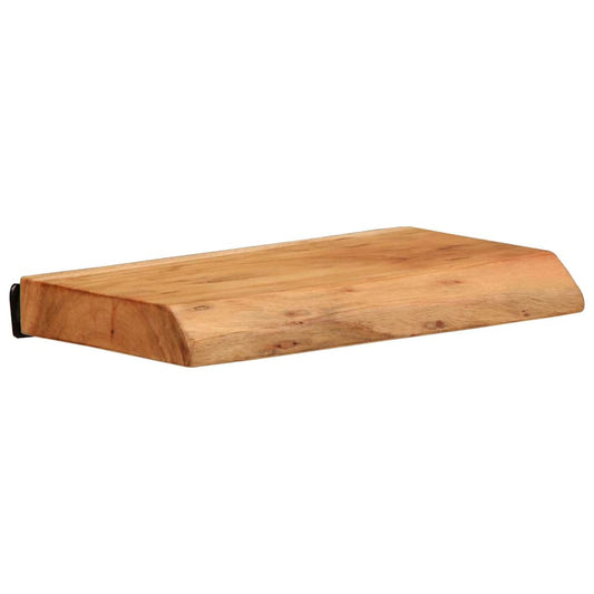 Prateleiras parede 2 pcs 30x20x3,5 cm madeira de acácia maciça