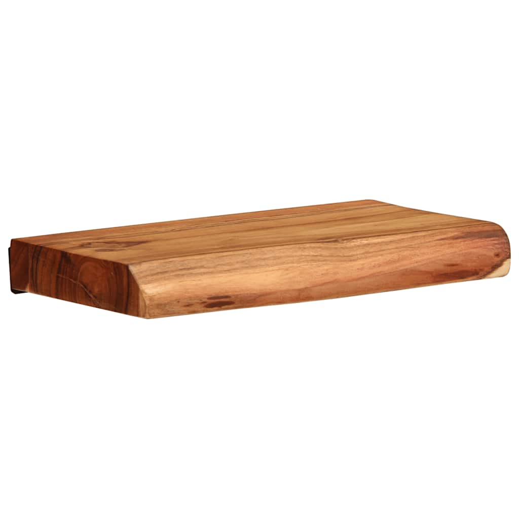 Prateleiras parede 2 pcs 30x20x3,5 cm madeira de acácia maciça