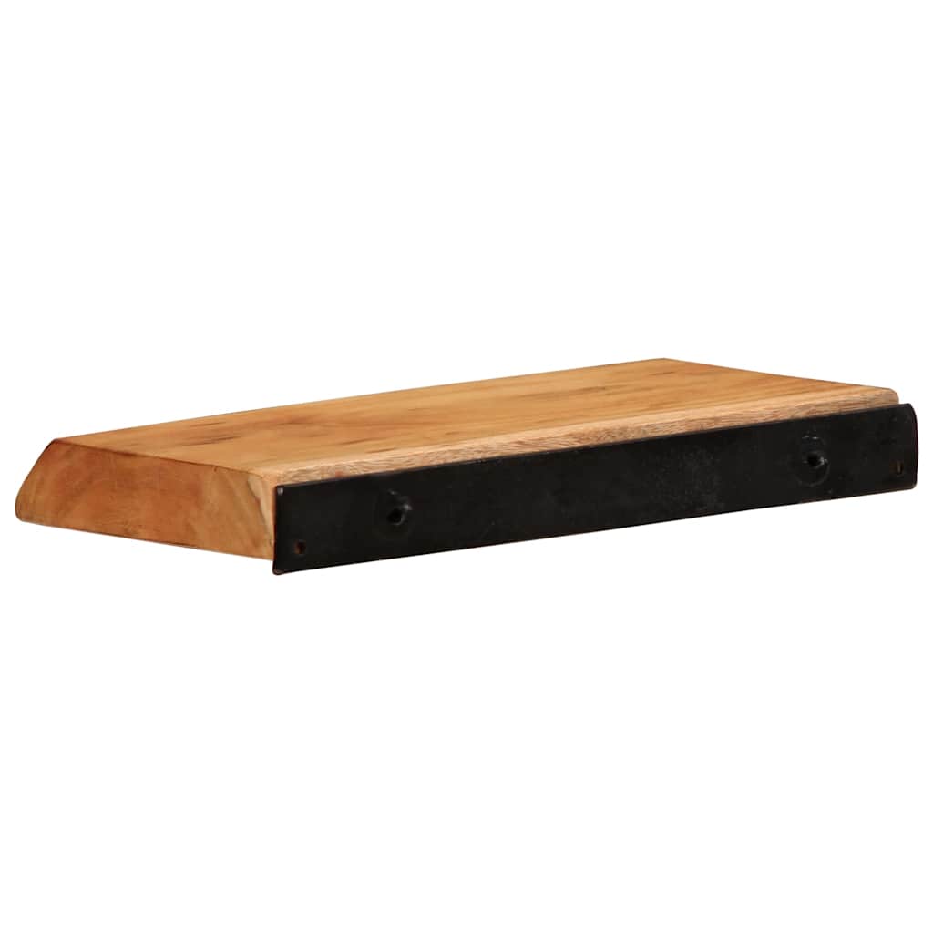 Prateleiras parede 2 pcs 30x20x3,5 cm madeira de acácia maciça