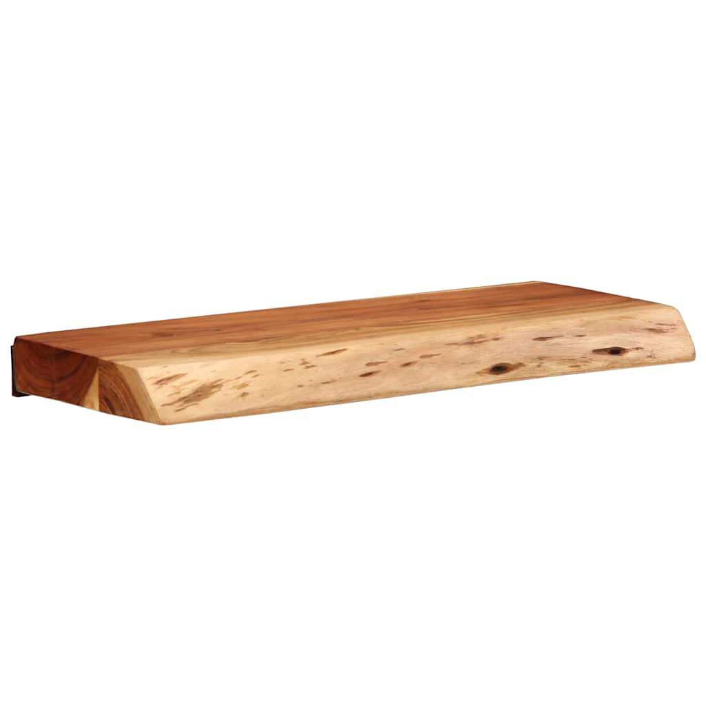 Prateleiras parede 2 pcs 40x20x3,5 cm madeira de acácia maciça