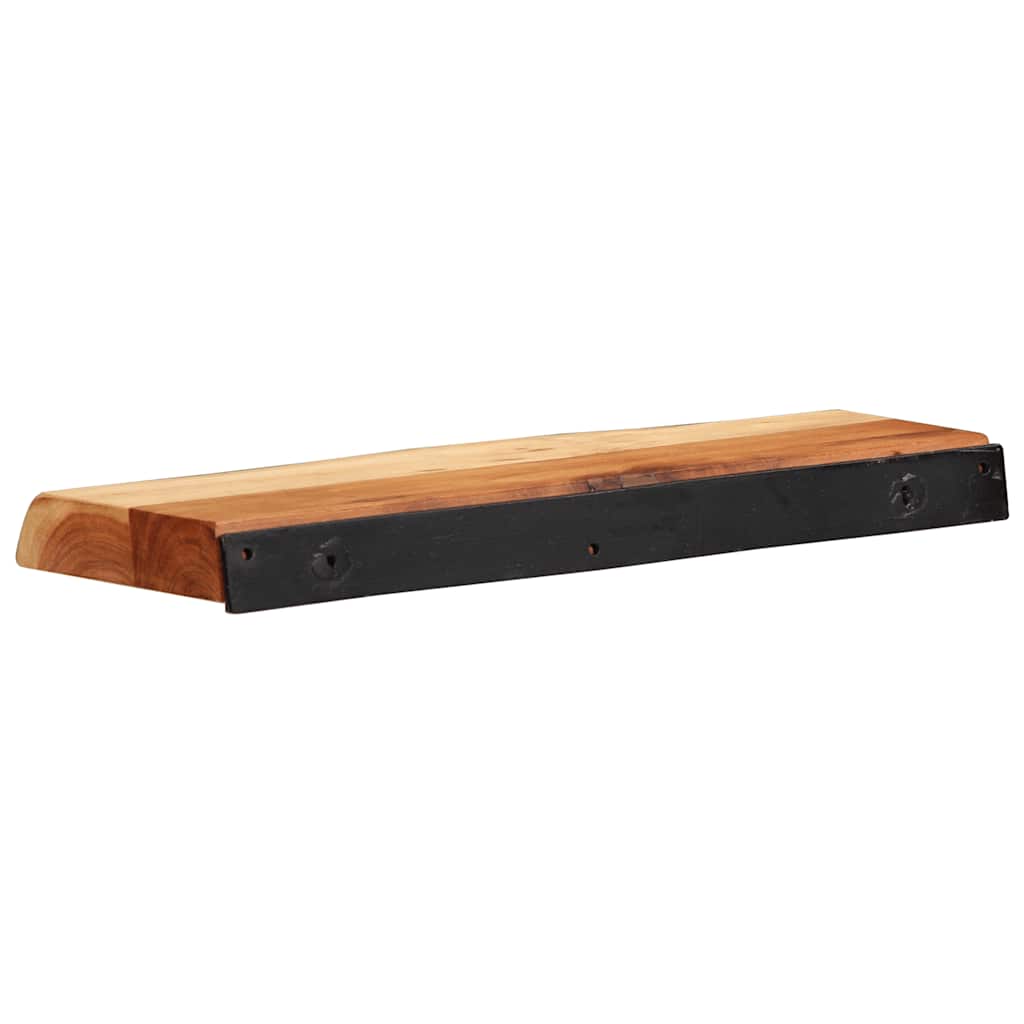 Prateleiras parede 2 pcs 40x20x3,5 cm madeira de acácia maciça