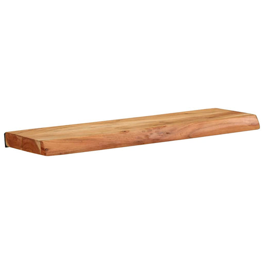 Prateleiras parede 2 pcs 60x20x3,5 cm madeira de acácia maciça