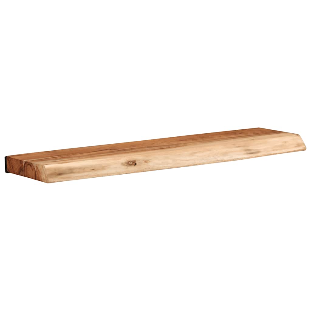 Prateleiras parede 2 pcs 60x20x3,5 cm madeira de acácia maciça