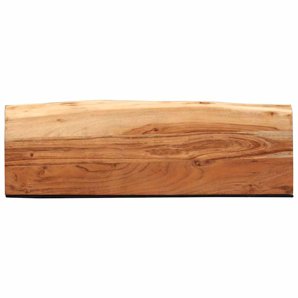 Prateleiras parede 2 pcs 60x20x3,5 cm madeira de acácia maciça