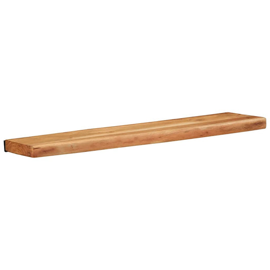 Prateleiras parede 2 pcs 80x20x3,5 cm madeira de acácia maciça