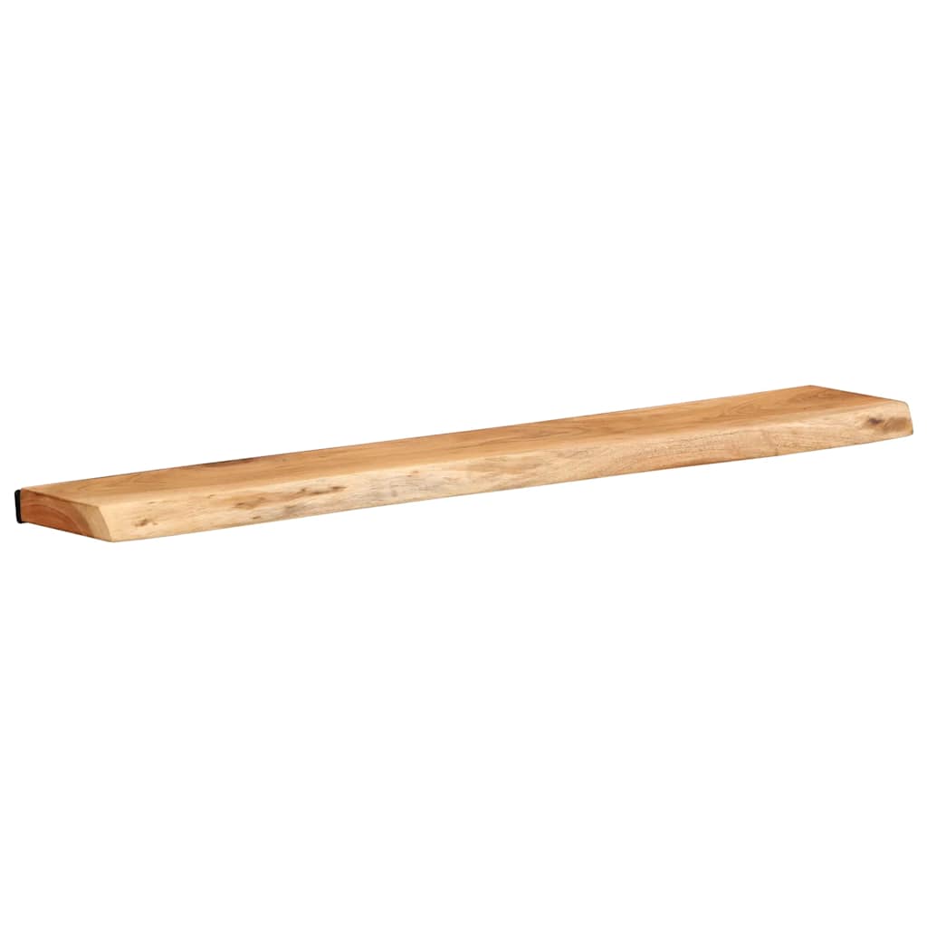 Prateleiras parede 2 pcs 100x20x3,5 cm madeira de acácia maciça