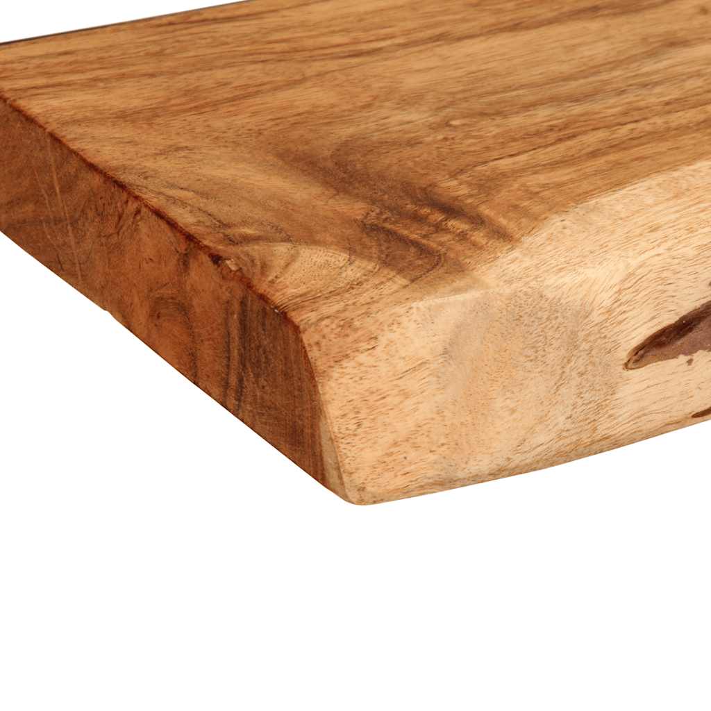 Prateleiras parede 2 pcs 100x20x3,5 cm madeira de acácia maciça