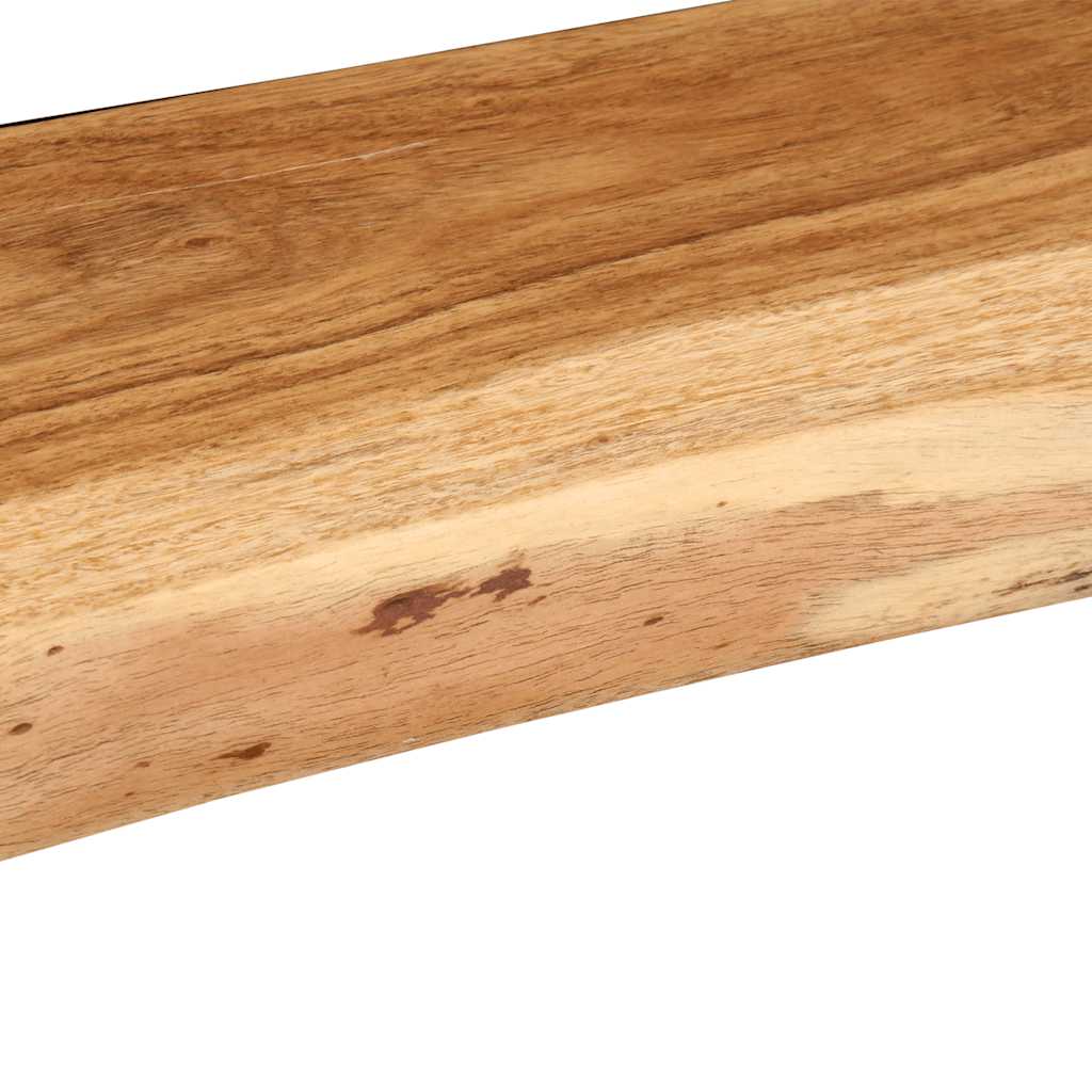 Prateleiras parede 2 pcs 100x20x3,5 cm madeira de acácia maciça