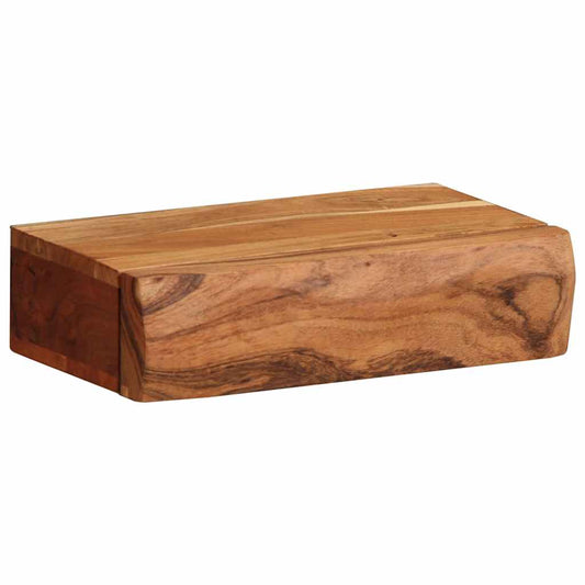 Prateleiras parede 2 pcs 30x17x8 cm madeira de acácia maciça