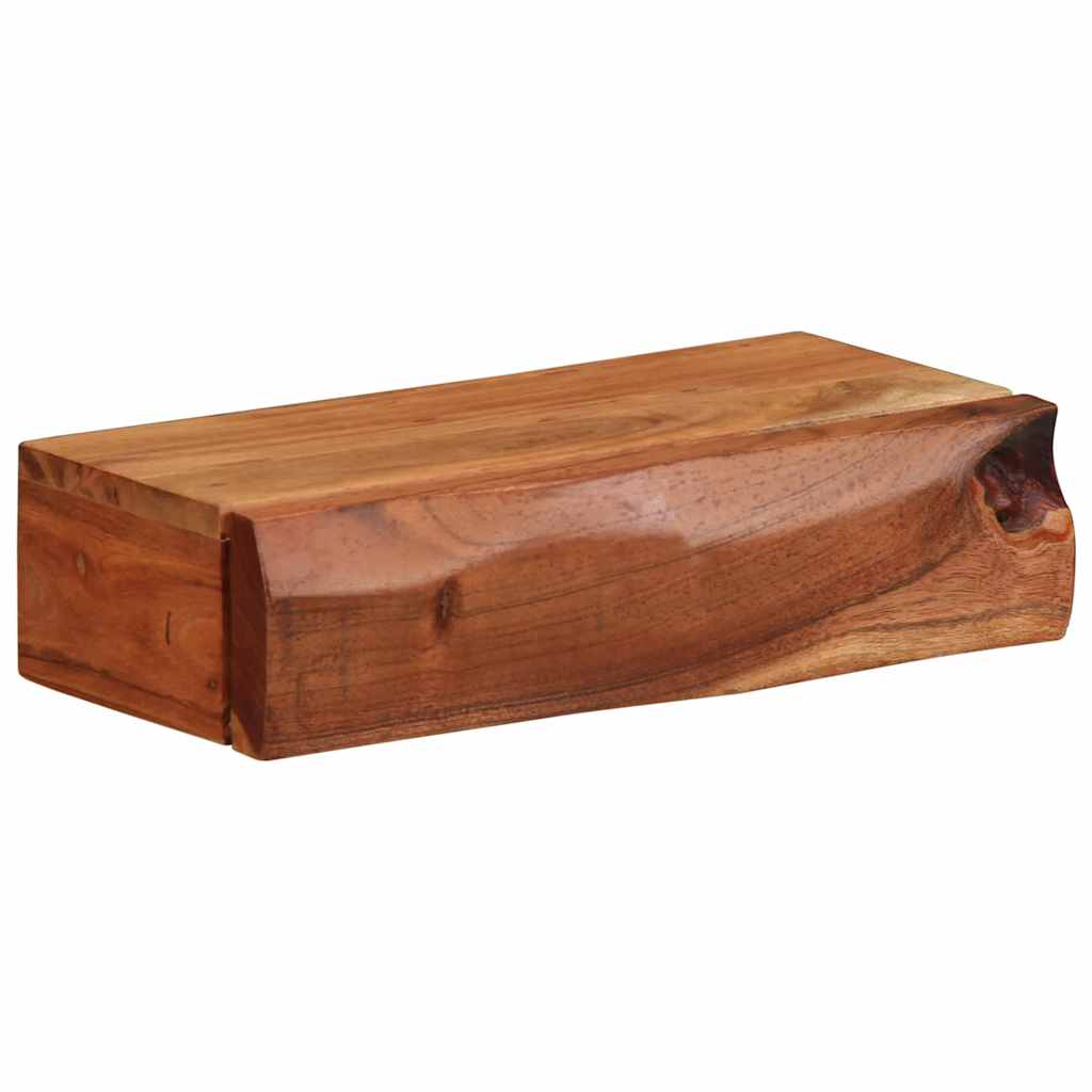 Prateleiras parede 2 pcs 30x17x8 cm madeira de acácia maciça