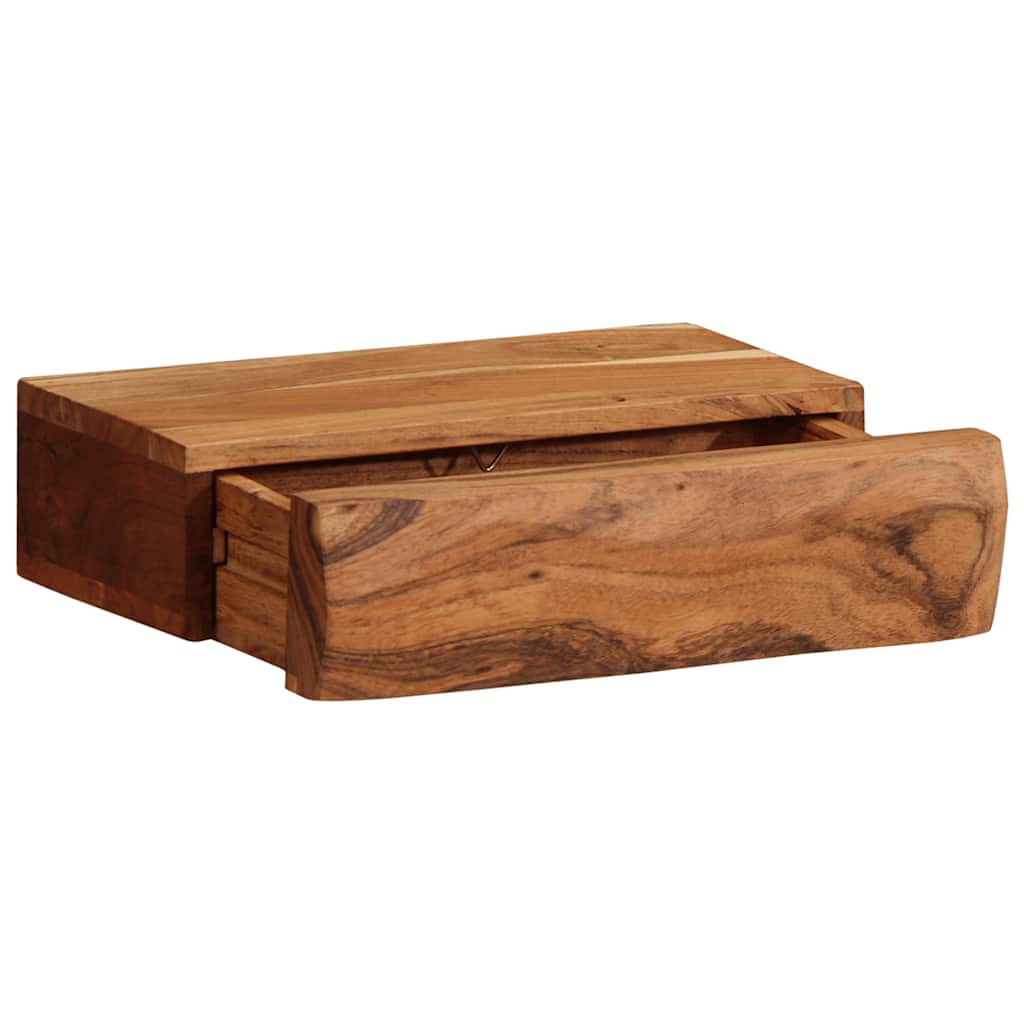 Prateleiras parede 2 pcs 30x17x8 cm madeira de acácia maciça