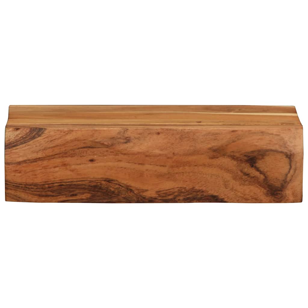 Prateleiras parede 2 pcs 30x17x8 cm madeira de acácia maciça