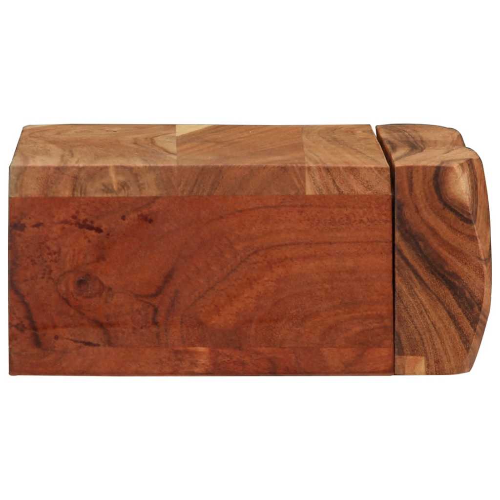 Prateleiras parede 2 pcs 30x17x8 cm madeira de acácia maciça