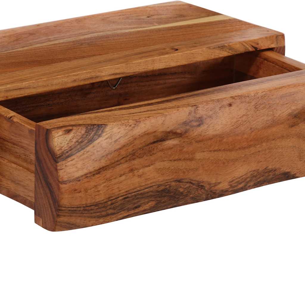 Prateleiras parede 2 pcs 30x17x8 cm madeira de acácia maciça