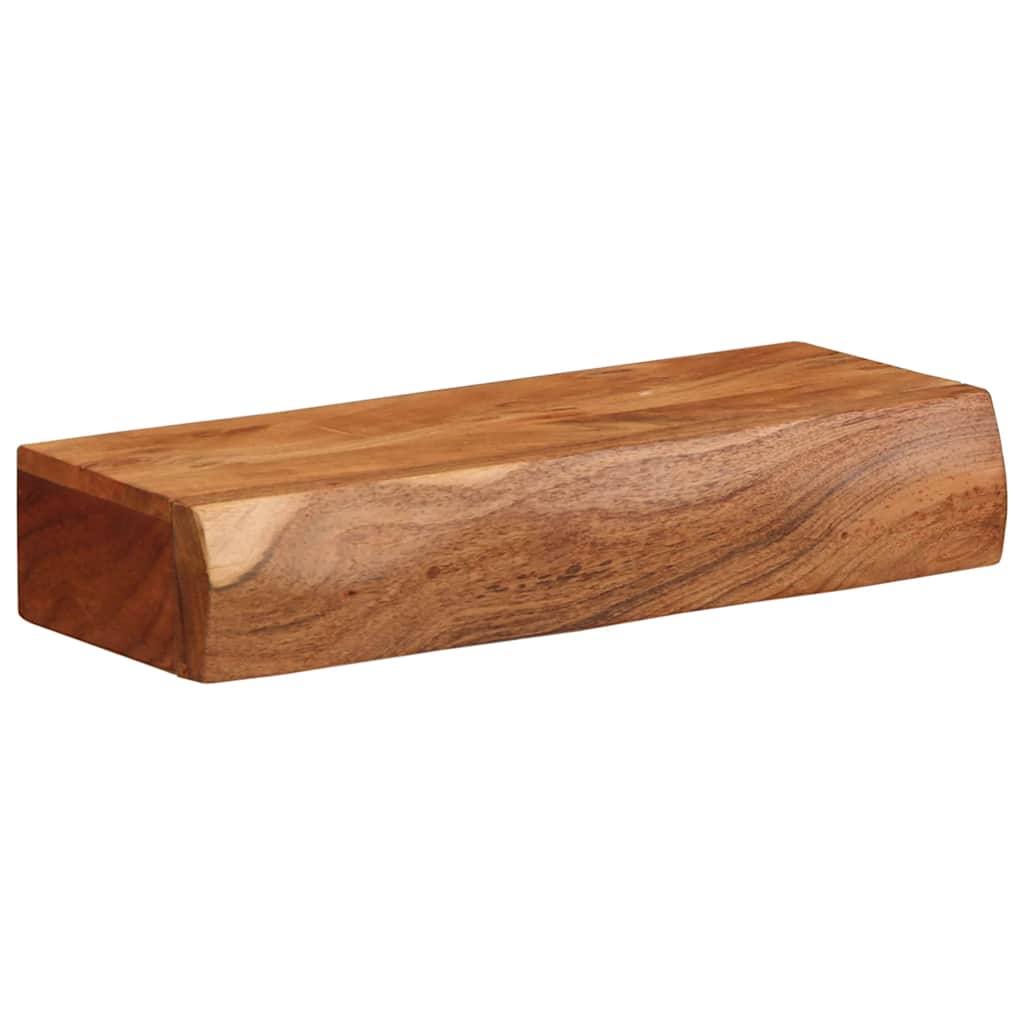 Prateleiras parede 2 pcs 40x17x8 cm madeira de acácia maciça
