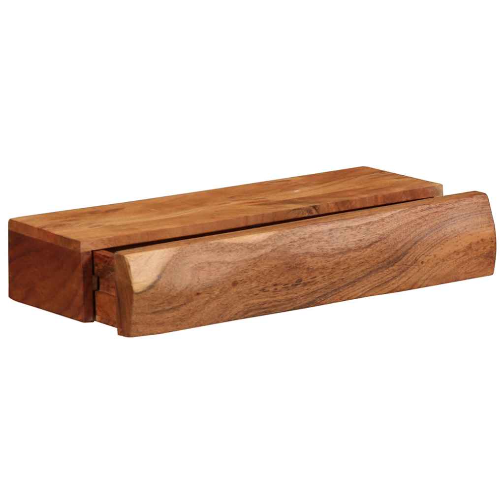 Prateleiras parede 2 pcs 40x17x8 cm madeira de acácia maciça