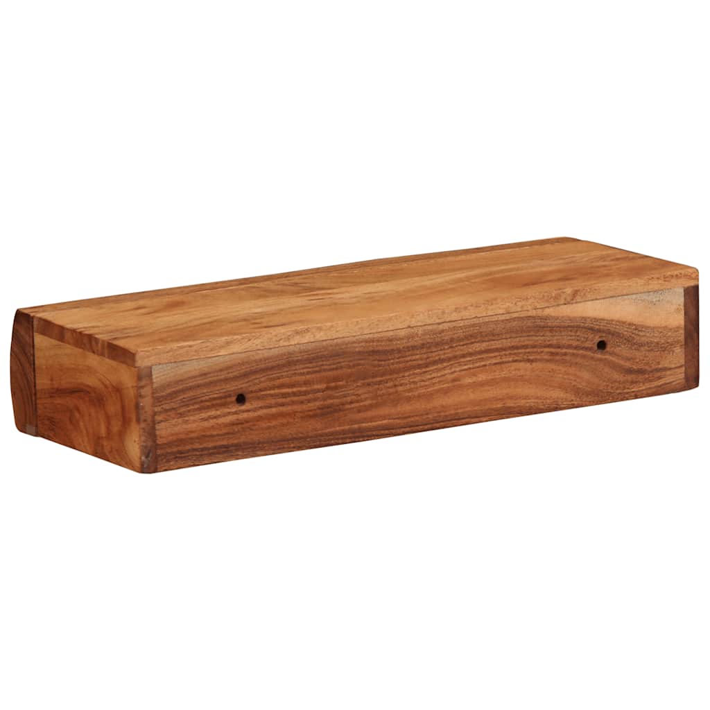 Prateleiras parede 2 pcs 40x17x8 cm madeira de acácia maciça