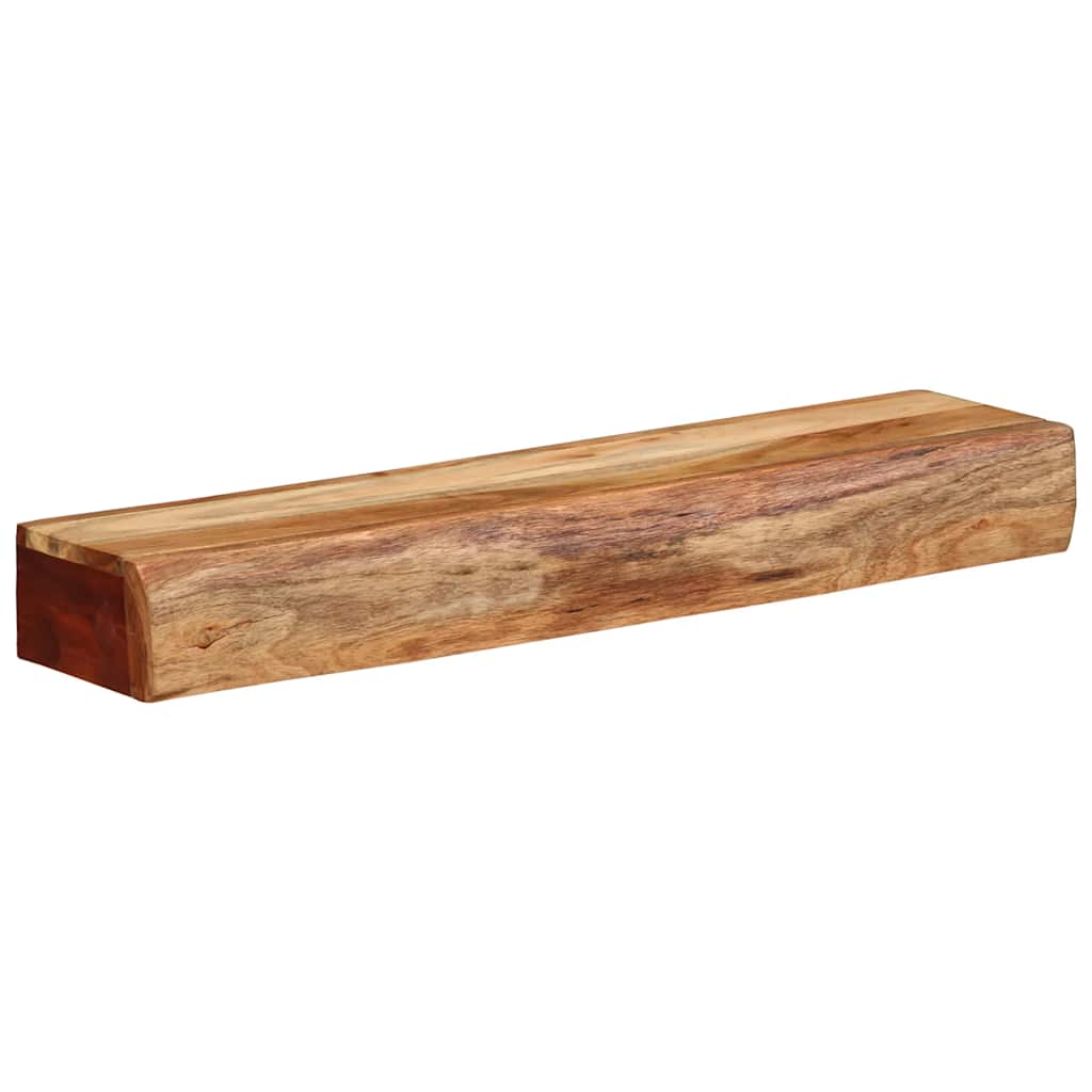 Prateleiras parede 2 pcs 60x17x8 cm madeira de acácia maciça