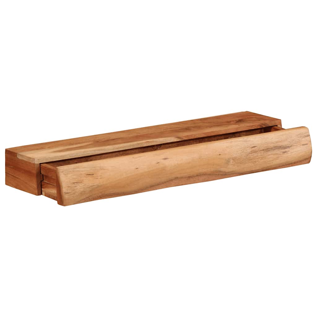 Prateleiras parede 2 pcs 60x17x8 cm madeira de acácia maciça