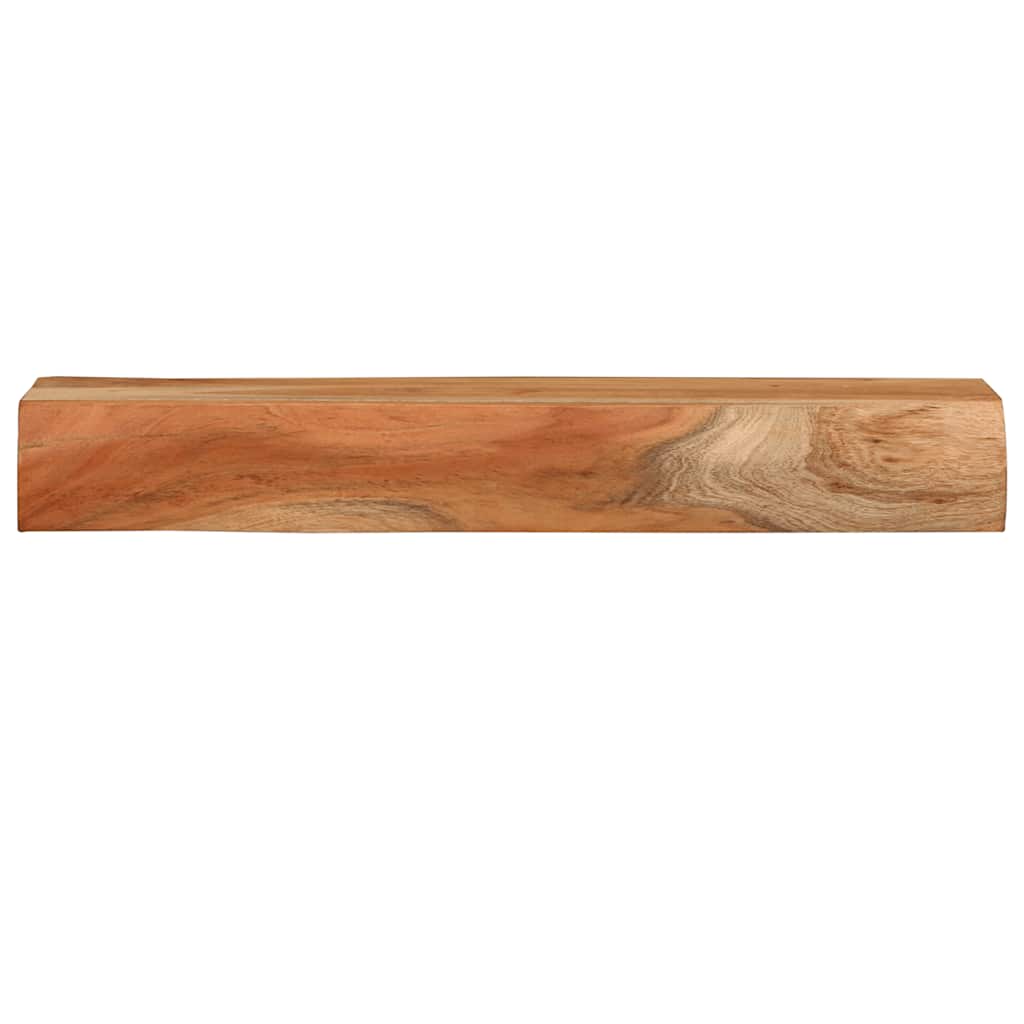 Prateleiras parede 2 pcs 60x17x8 cm madeira de acácia maciça