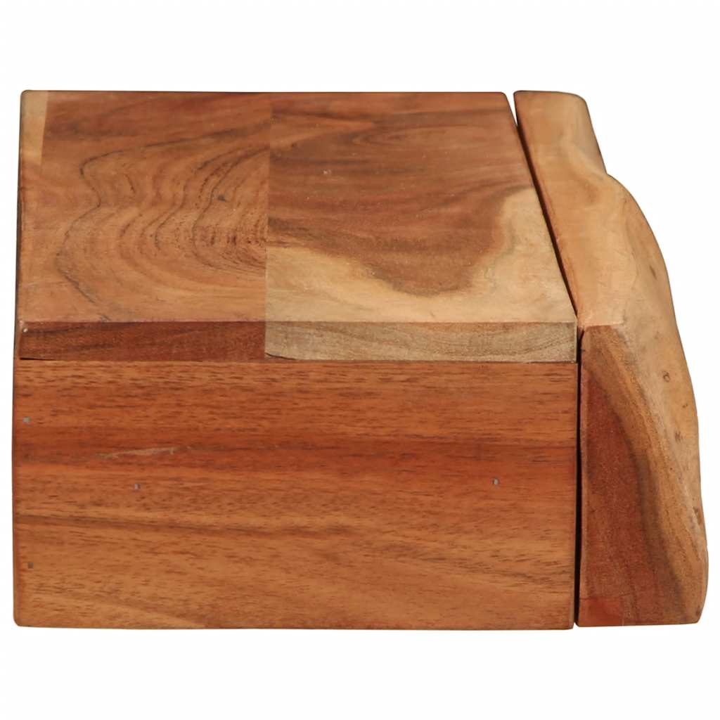 Prateleiras parede 2 pcs 60x17x8 cm madeira de acácia maciça