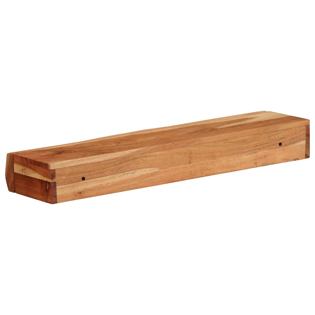 Prateleiras parede 2 pcs 60x17x8 cm madeira de acácia maciça
