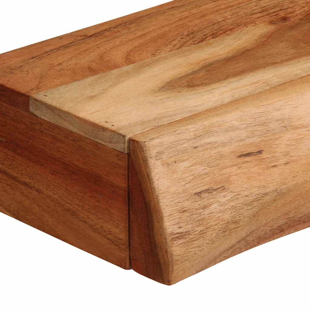 Prateleiras parede 2 pcs 60x17x8 cm madeira de acácia maciça