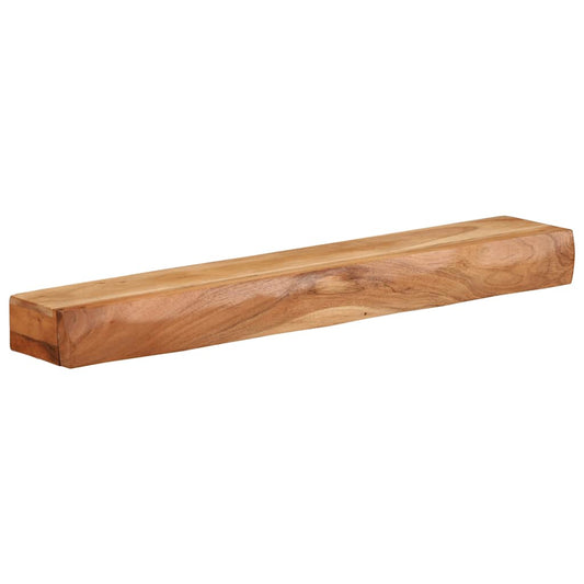 Prateleiras parede 2 pcs 80x17x8 cm madeira de acácia maciça