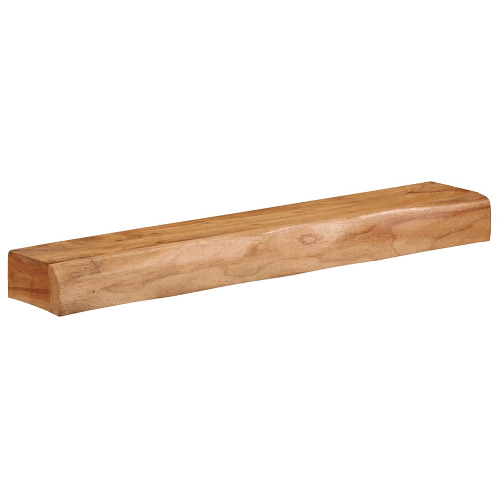 Prateleiras parede 2 pcs 80x17x8 cm madeira de acácia maciça