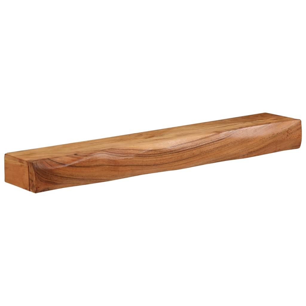 Prateleiras parede 2 pcs 80x17x8 cm madeira de acácia maciça