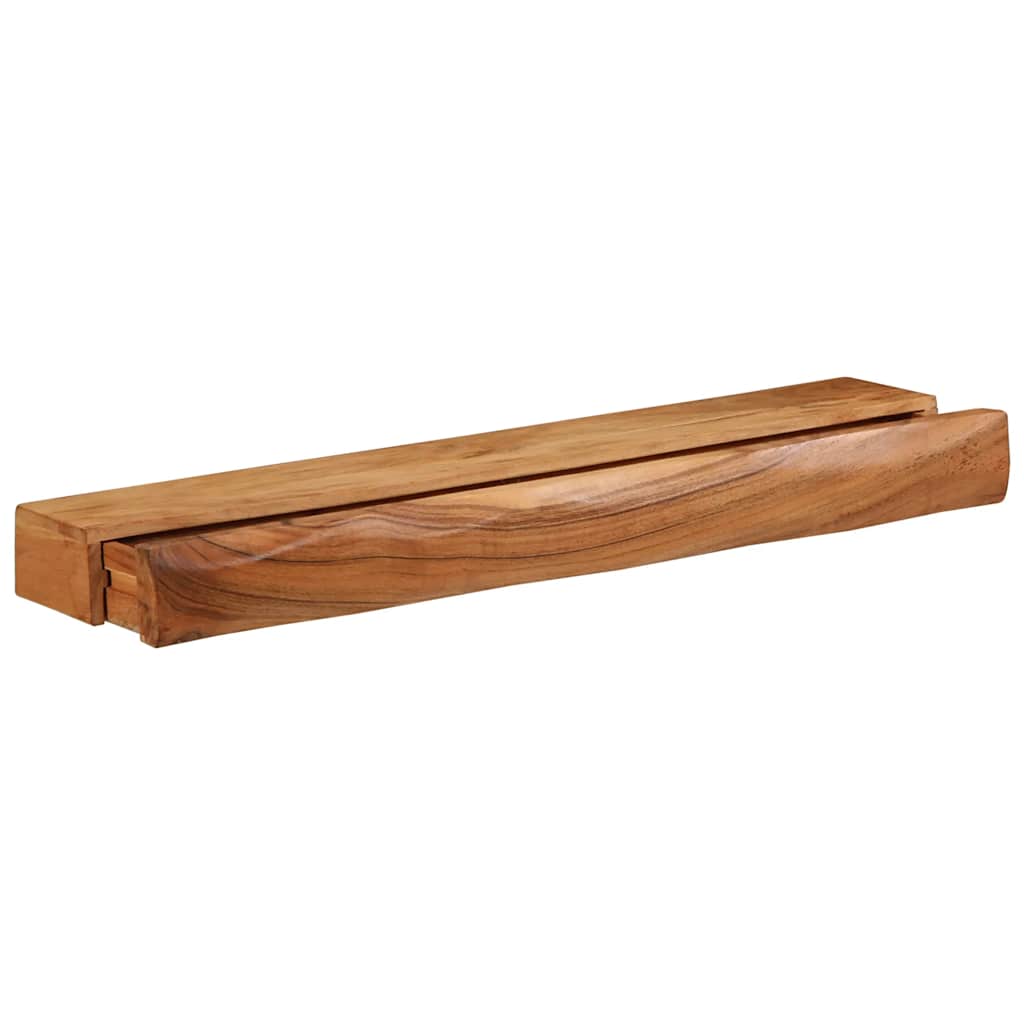 Prateleiras parede 2 pcs 80x17x8 cm madeira de acácia maciça