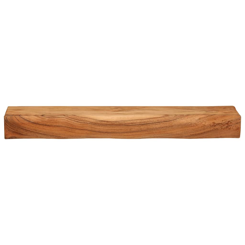 Prateleiras parede 2 pcs 80x17x8 cm madeira de acácia maciça