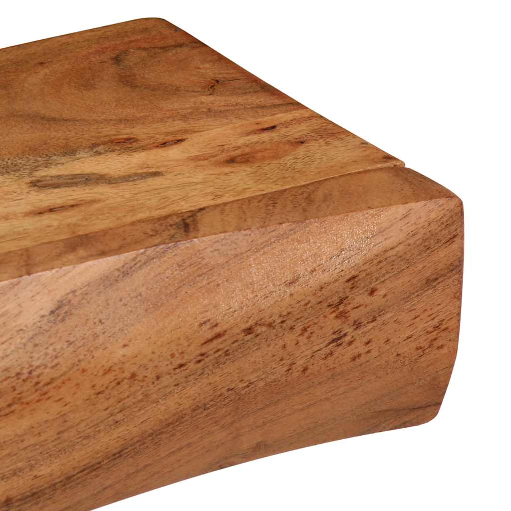 Prateleiras parede 2 pcs 80x17x8 cm madeira de acácia maciça