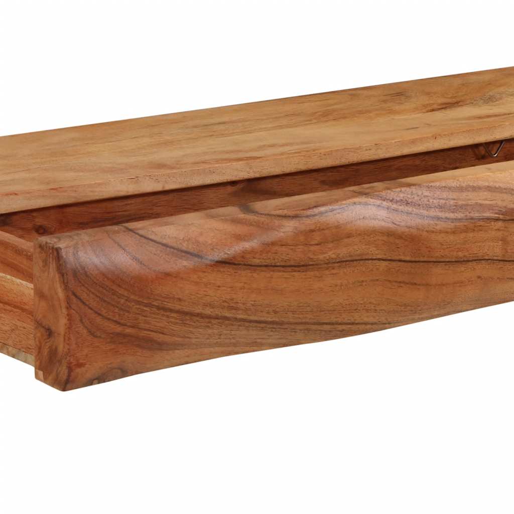 Prateleiras parede 2 pcs 80x17x8 cm madeira de acácia maciça