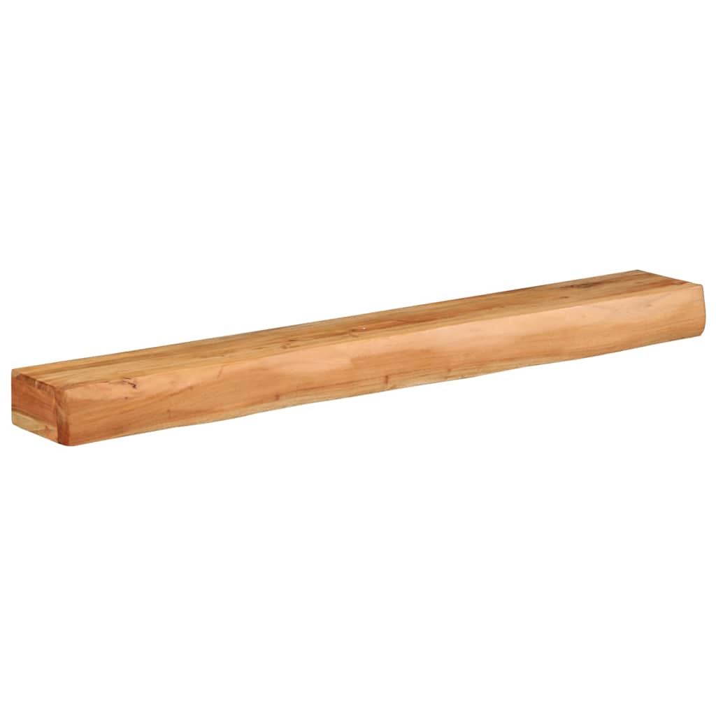 Prateleiras parede 2 pcs 100x17x8 cm madeira de acácia maciça
