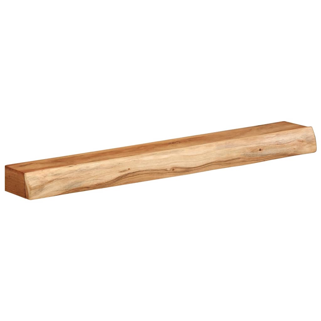 Prateleiras parede 2 pcs 100x17x8 cm madeira de acácia maciça