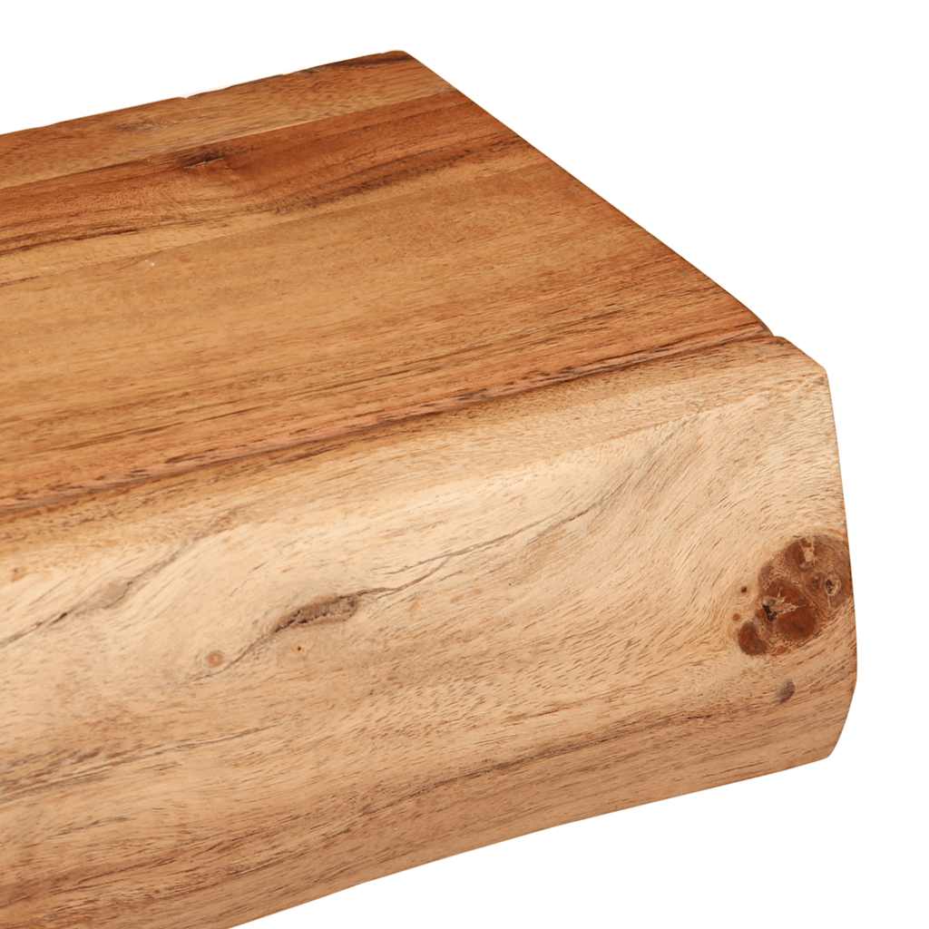 Prateleiras parede 2 pcs 100x17x8 cm madeira de acácia maciça